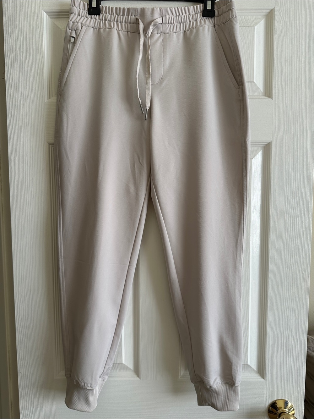 Calvin Klein Cream Drawstring Jogger Pants